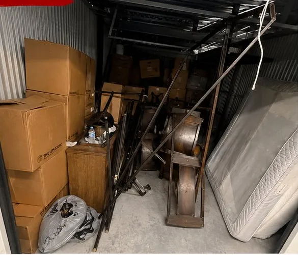Packed storage unit before the cleanout